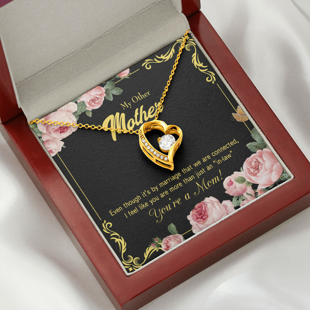 To Mother-in-Law Connected Forever Necklace w Message Card-Express Your Love Gifts