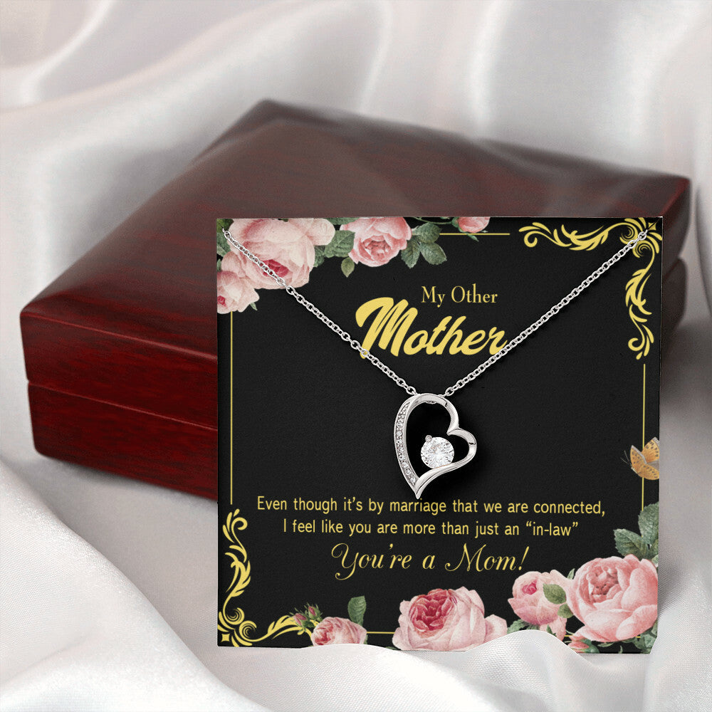 To Mother-in-Law Connected Forever Necklace w Message Card-Express Your Love Gifts