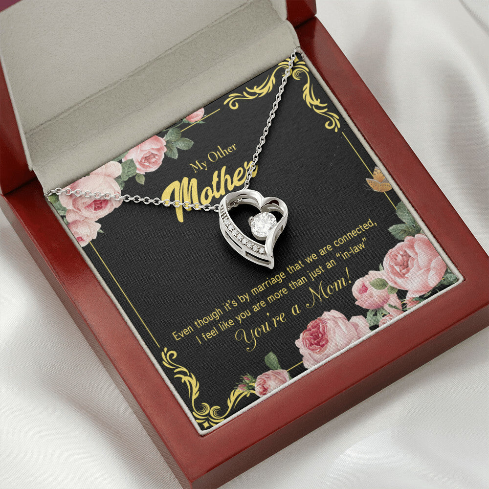 To Mother-in-Law Connected Forever Necklace w Message Card-Express Your Love Gifts