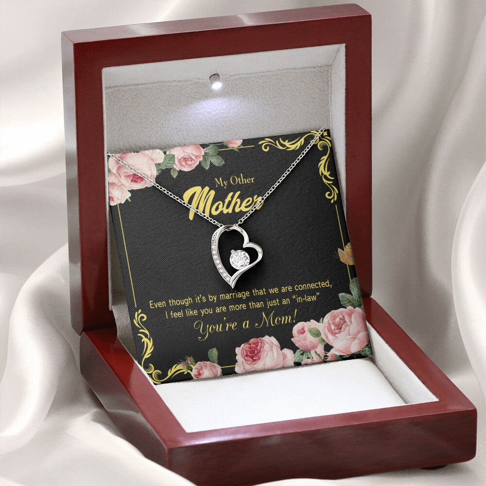 To Mother-in-Law Connected Forever Necklace w Message Card-Express Your Love Gifts