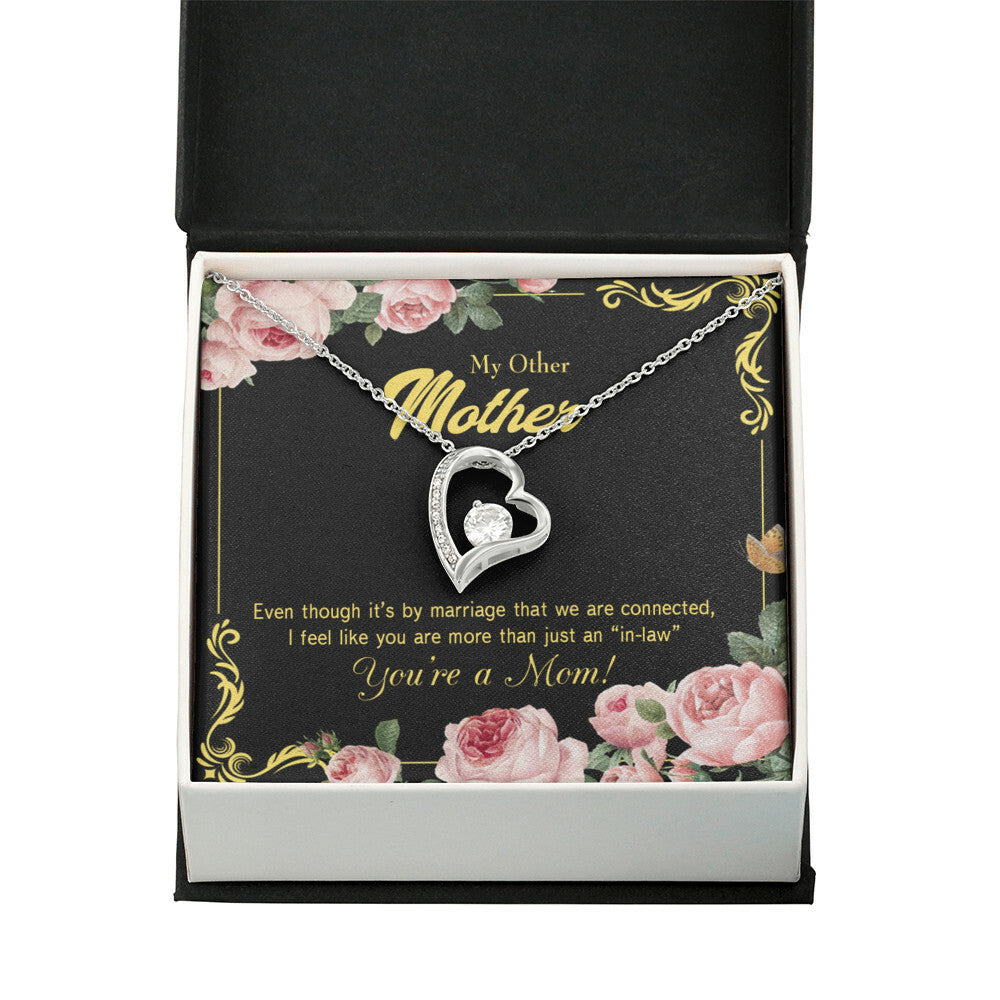 To Mother-in-Law Connected Forever Necklace w Message Card-Express Your Love Gifts