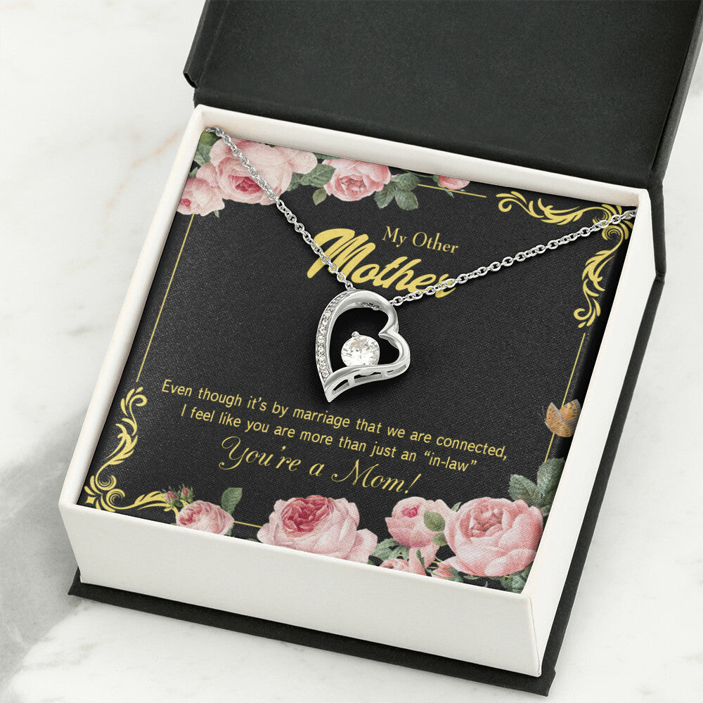 To Mother-in-Law Connected Forever Necklace w Message Card-Express Your Love Gifts