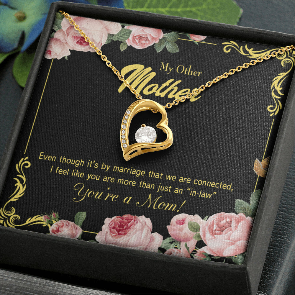 To Mother-in-Law Connected Forever Necklace w Message Card-Express Your Love Gifts