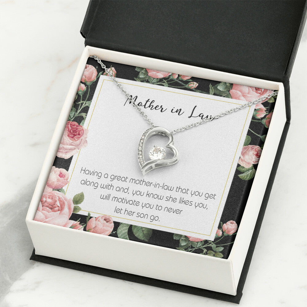 To Mother-in-Law Mother-in-Law That Motivate Forever Necklace w Message Card-Express Your Love Gifts