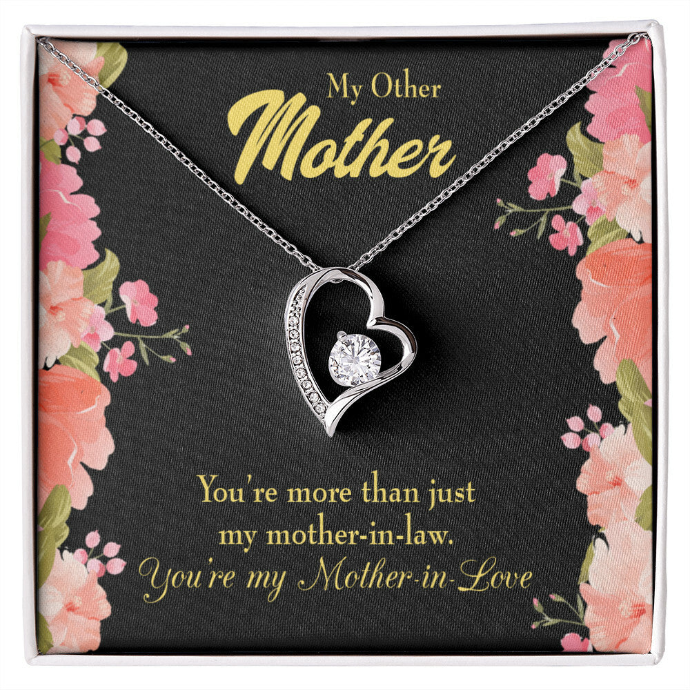 To Mother-in-Law Not Just Mother-in-Law Forever Necklace w Message Card-Express Your Love Gifts