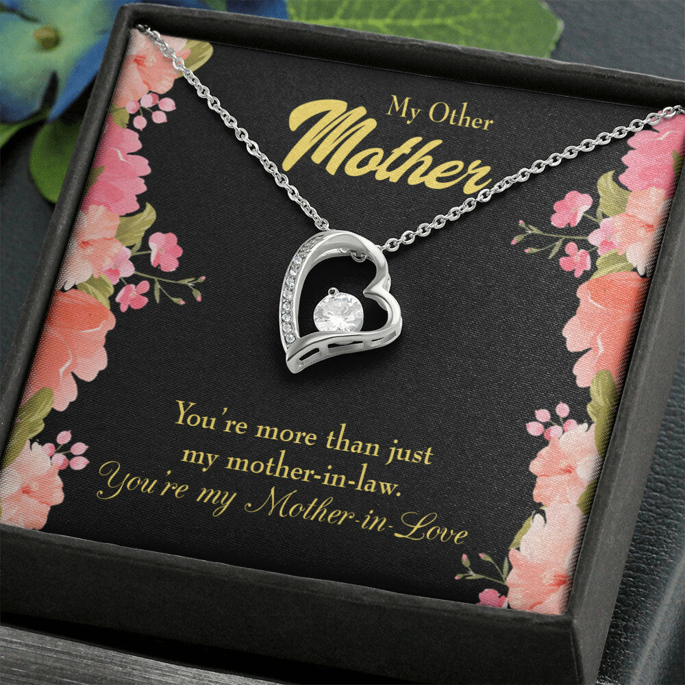 To Mother-in-Law Not Just Mother-in-Law Forever Necklace w Message Card-Express Your Love Gifts