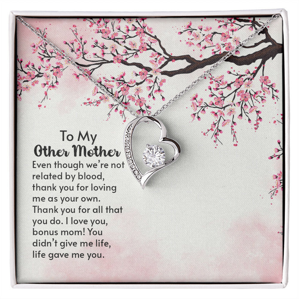 To Mother-in-Law Other Mother Forever Necklace w Message Card-Express Your Love Gifts