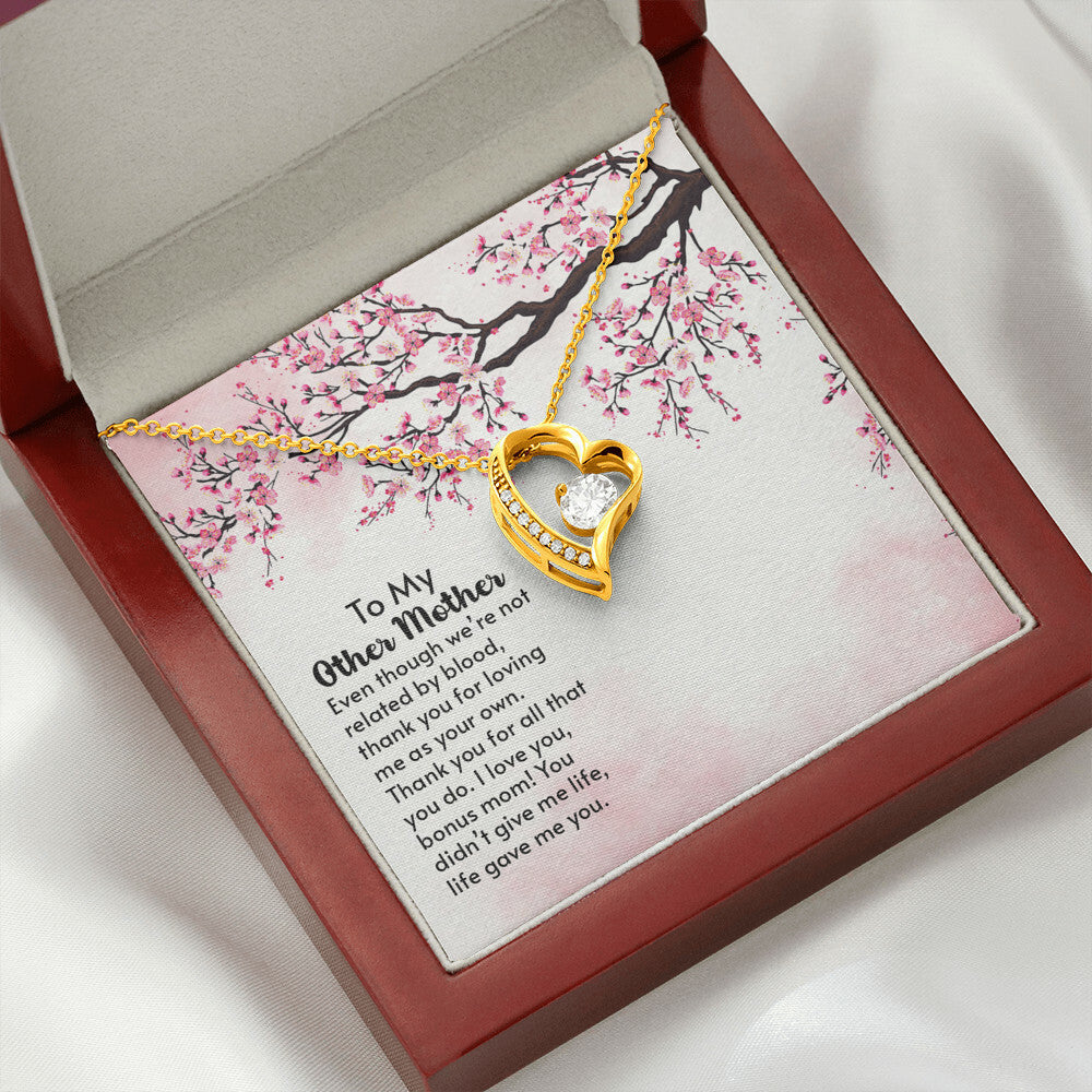 To Mother-in-Law Other Mother Forever Necklace w Message Card-Express Your Love Gifts