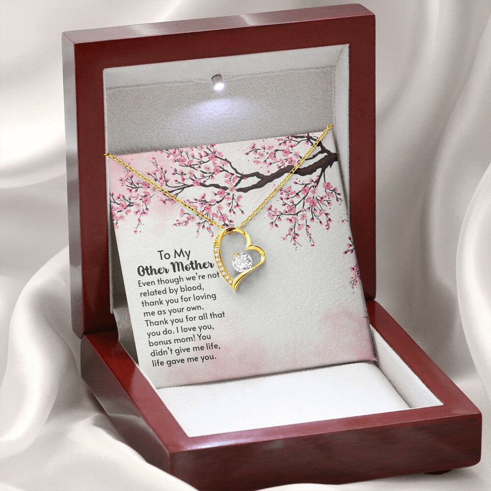 To Mother-in-Law Other Mother Forever Necklace w Message Card-Express Your Love Gifts