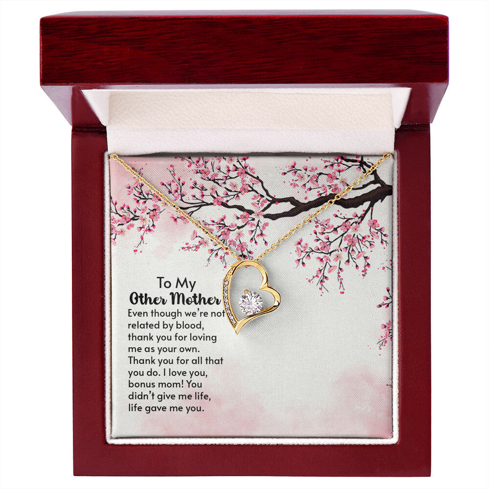 To Mother-in-Law Other Mother Forever Necklace w Message Card-Express Your Love Gifts