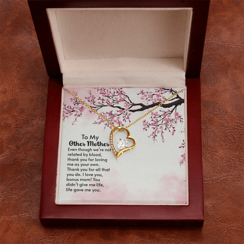 To Mother-in-Law Other Mother Forever Necklace w Message Card-Express Your Love Gifts