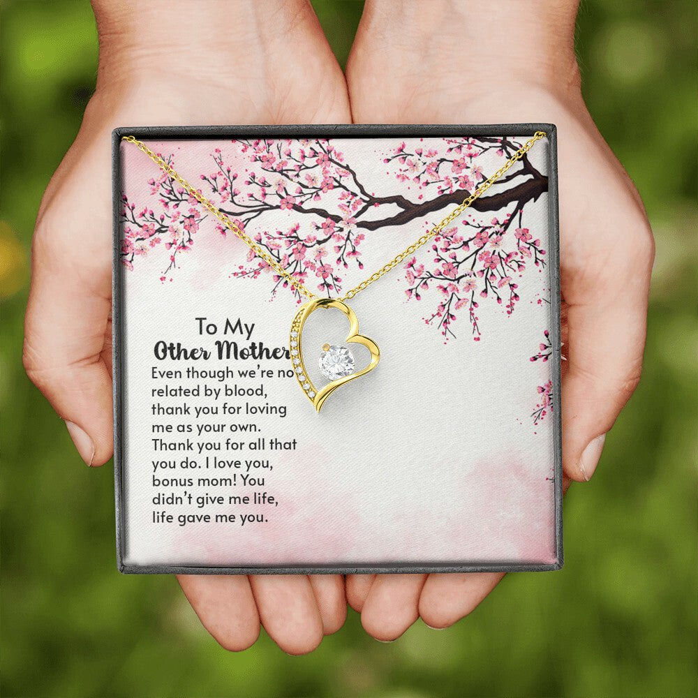 To Mother-in-Law Other Mother Forever Necklace w Message Card-Express Your Love Gifts