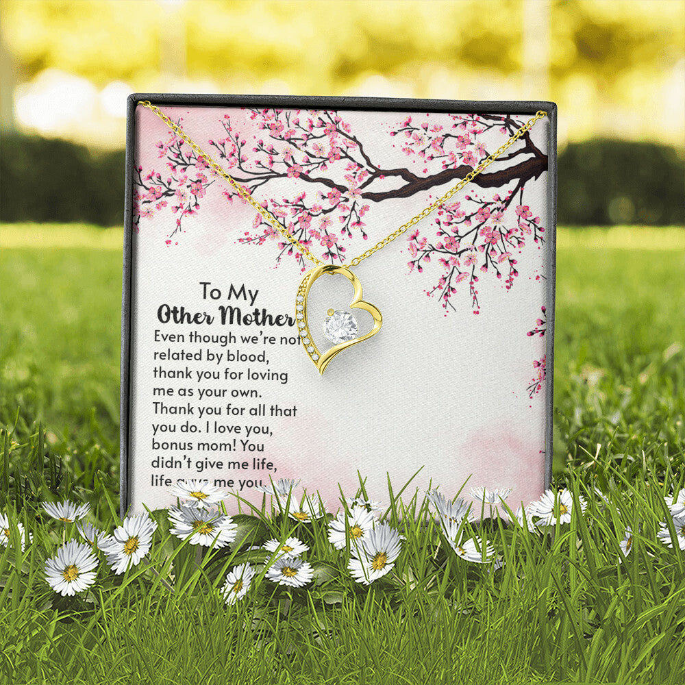 To Mother-in-Law Other Mother Forever Necklace w Message Card-Express Your Love Gifts