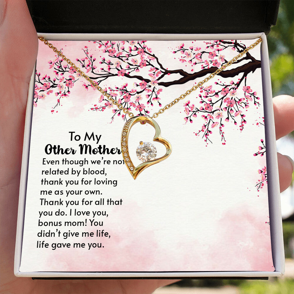 To Mother-in-Law Other Mother Forever Necklace w Message Card-Express Your Love Gifts