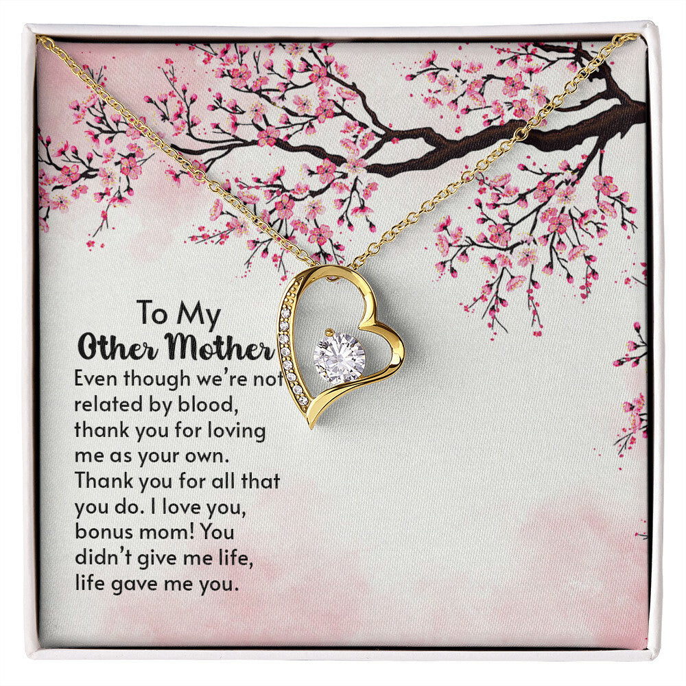 To Mother-in-Law Other Mother Forever Necklace w Message Card-Express Your Love Gifts