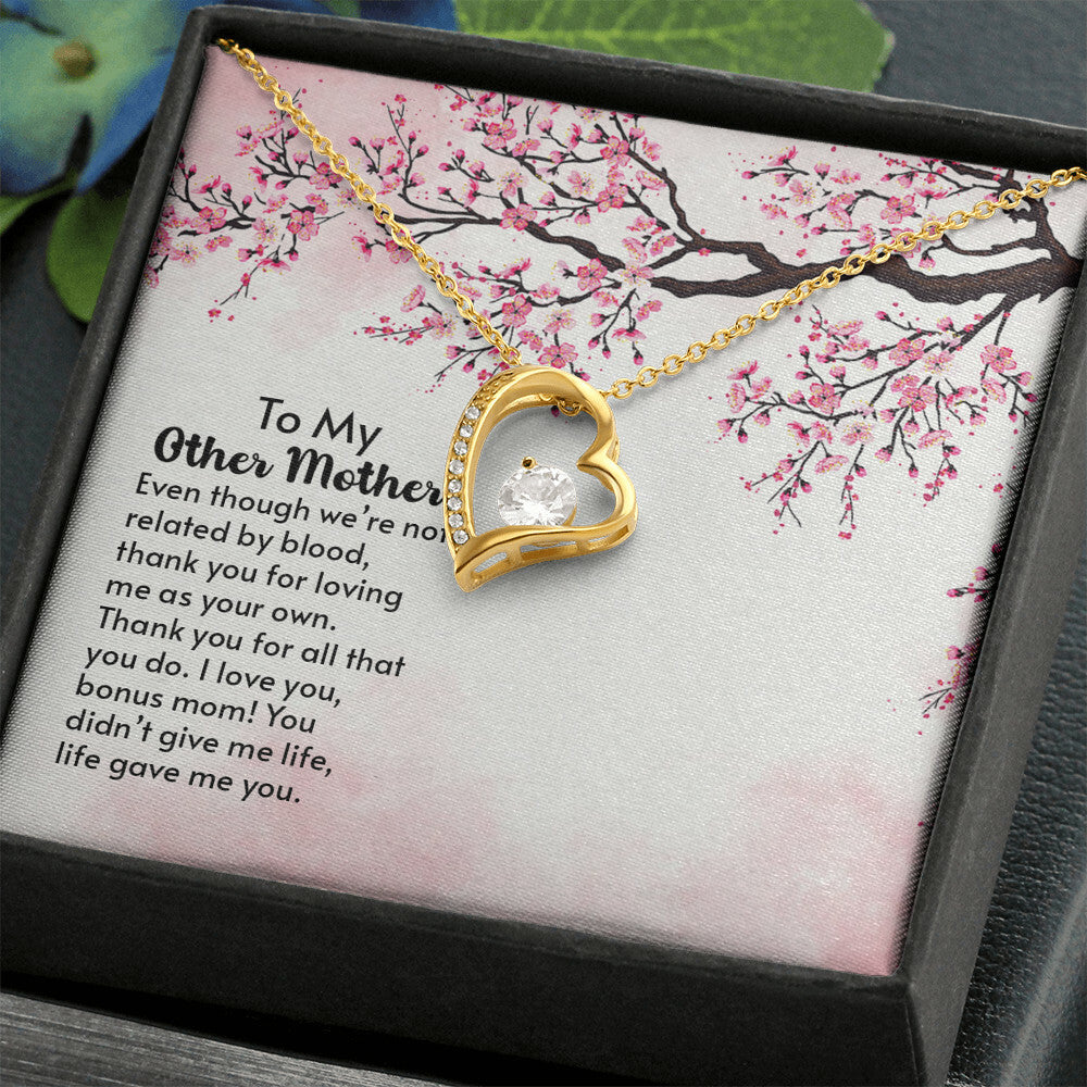 To Mother-in-Law Other Mother Forever Necklace w Message Card-Express Your Love Gifts