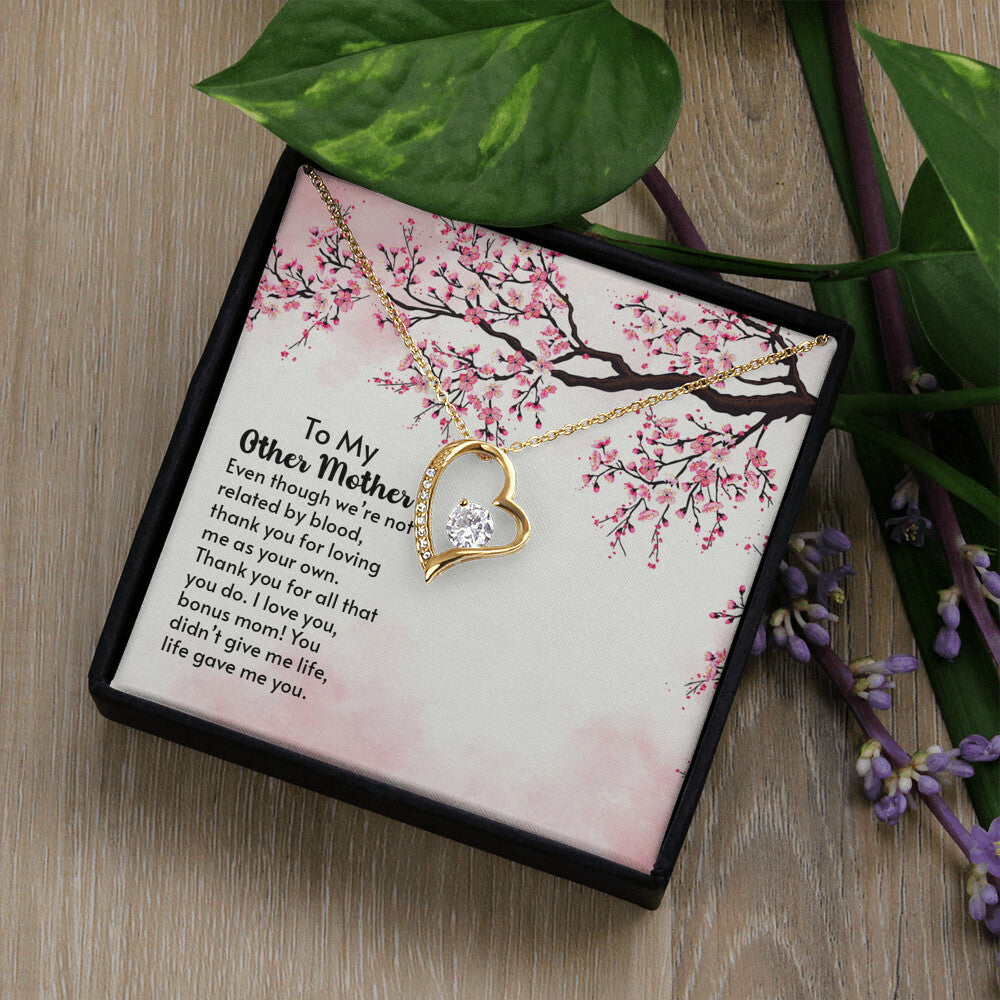 To Mother-in-Law Other Mother Forever Necklace w Message Card-Express Your Love Gifts