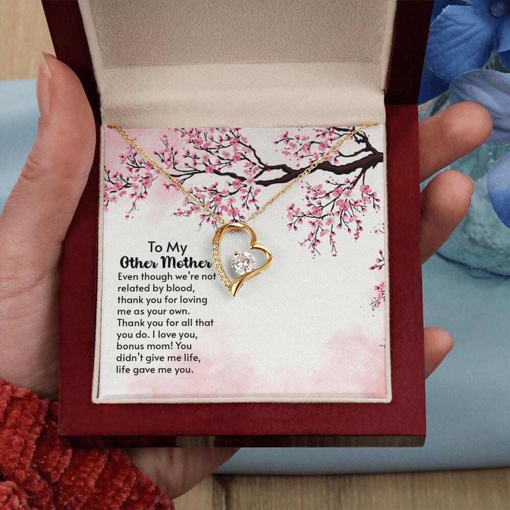 To Mother-in-Law Other Mother Forever Necklace w Message Card-Express Your Love Gifts