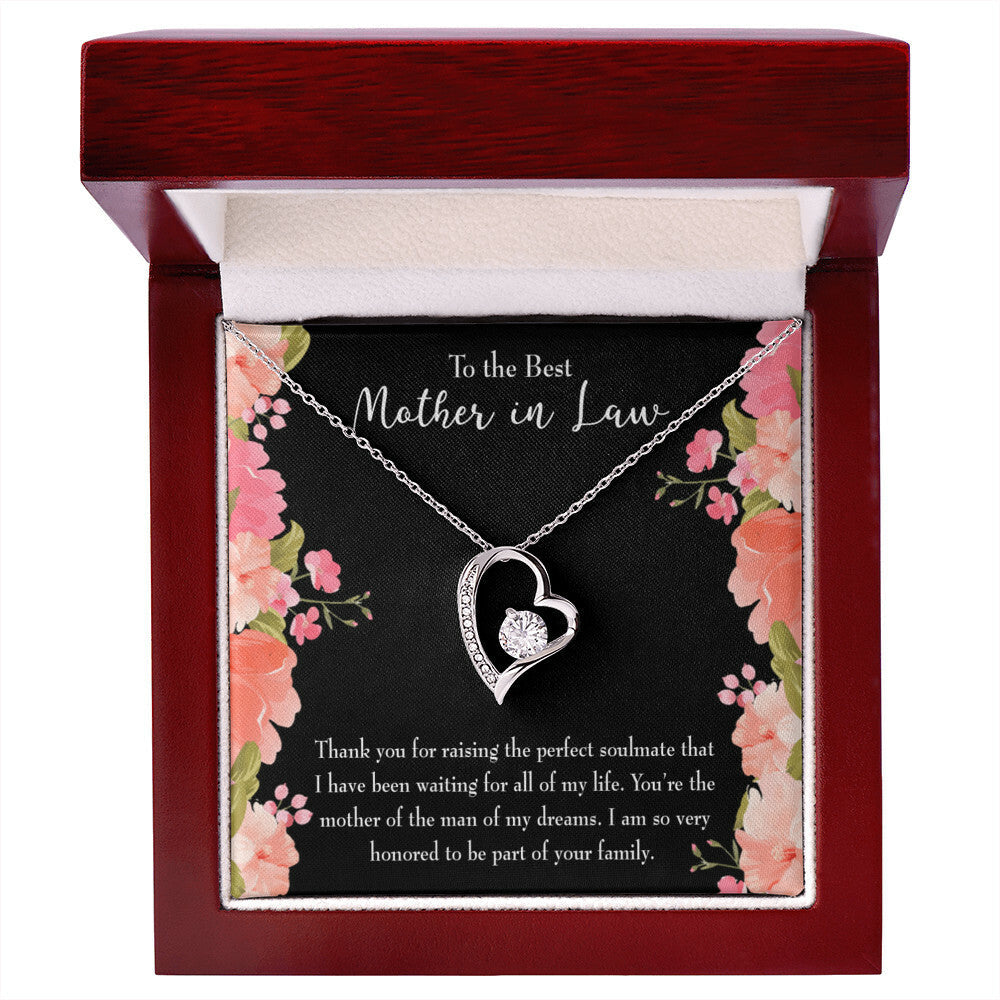 To Mother-in-Law Perfect Soulmate Forever Necklace w Message Card-Express Your Love Gifts