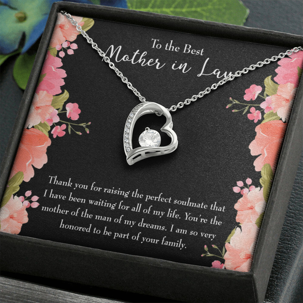 To Mother-in-Law Perfect Soulmate Forever Necklace w Message Card-Express Your Love Gifts