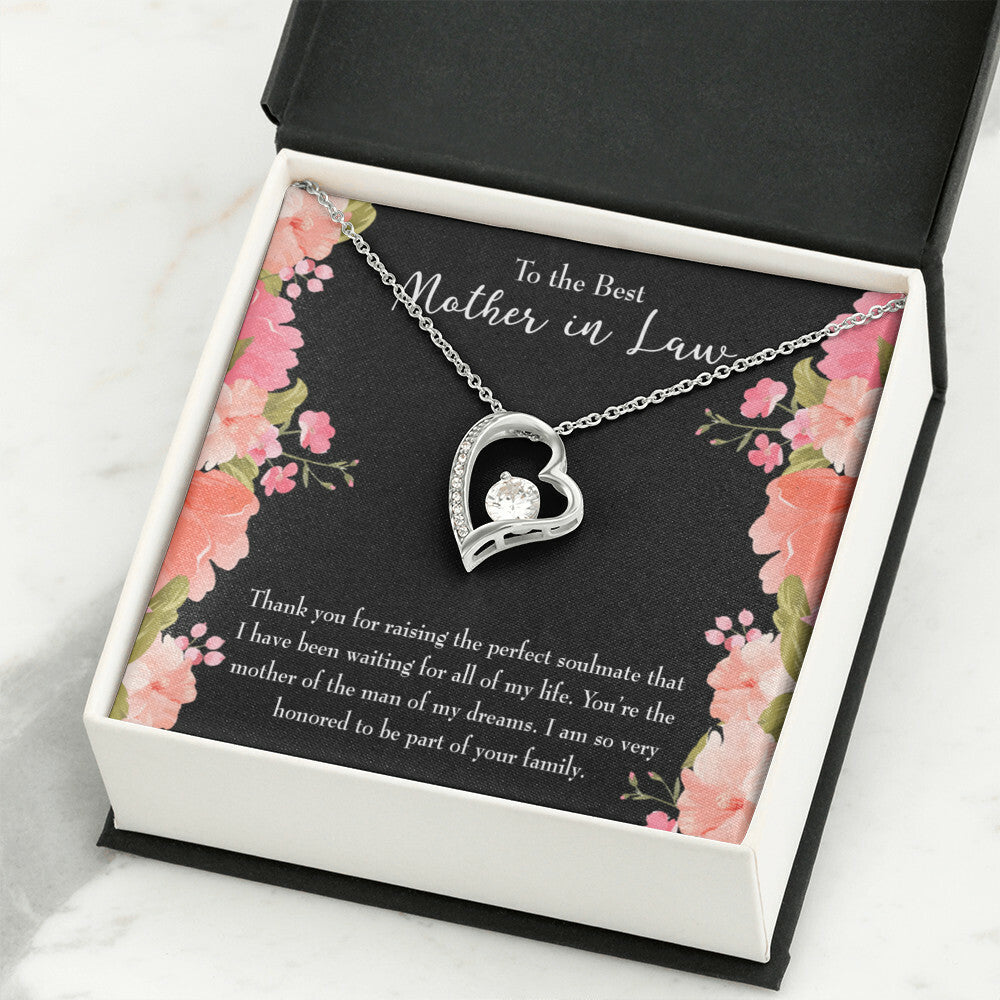 To Mother-in-Law Perfect Soulmate Forever Necklace w Message Card-Express Your Love Gifts