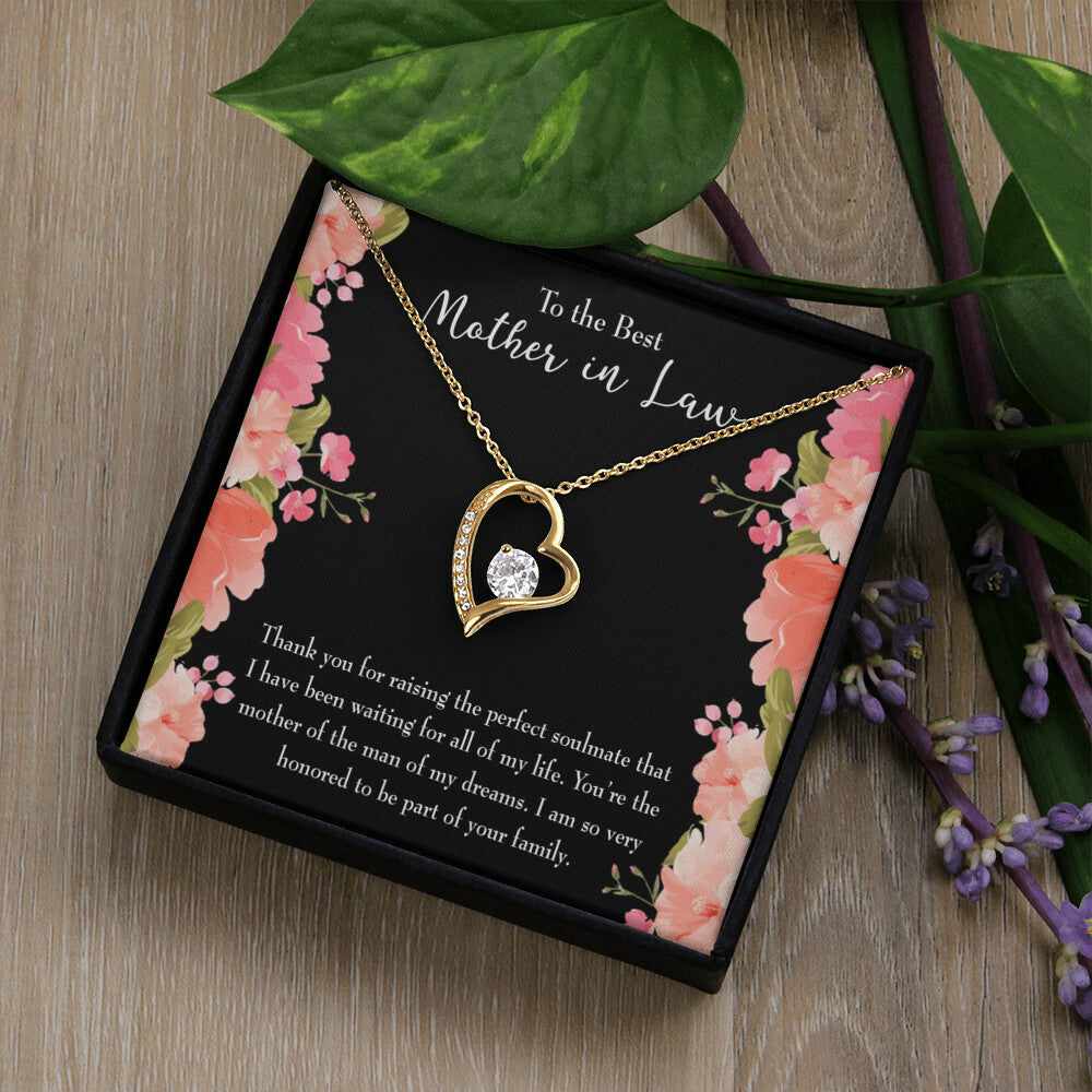 To Mother-in-Law Perfect Soulmate Forever Necklace w Message Card-Express Your Love Gifts