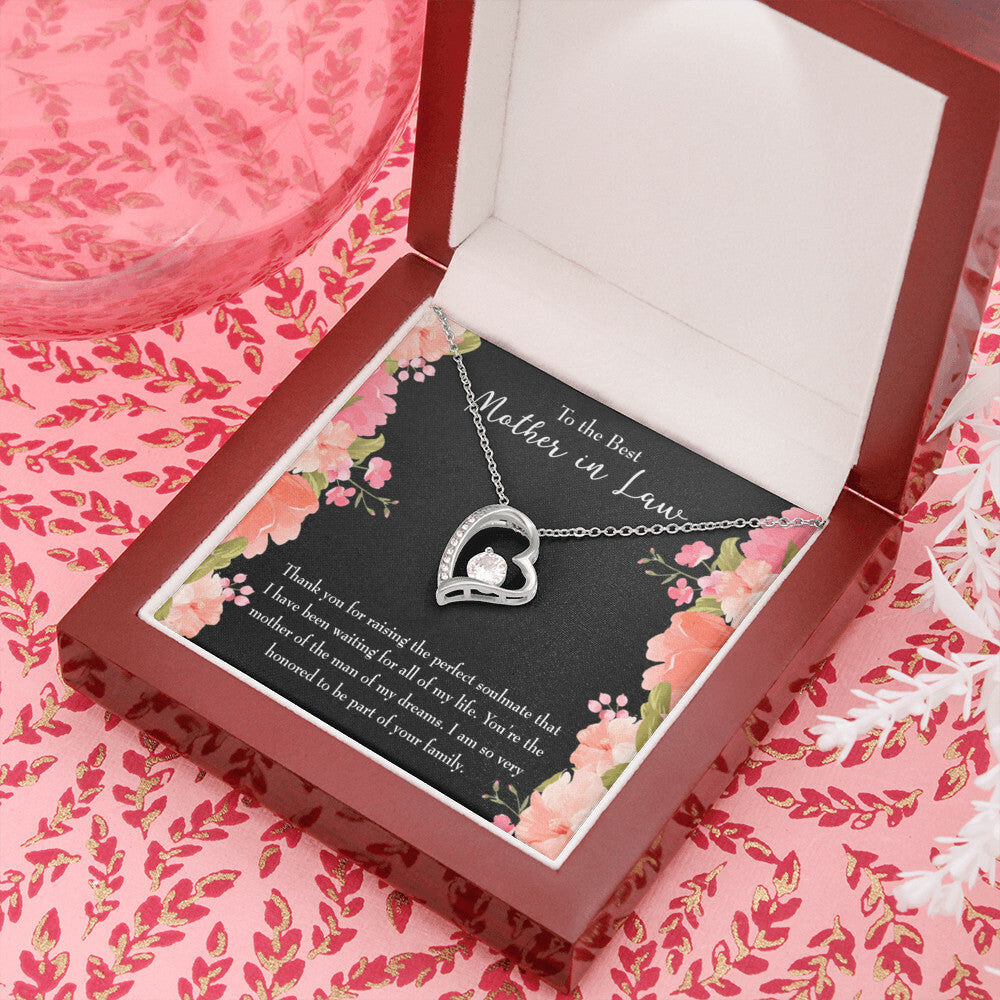 To Mother-in-Law Perfect Soulmate Forever Necklace w Message Card-Express Your Love Gifts