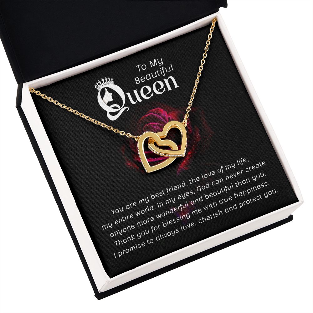 To My Beautiful Queen You Are My Best Friend Inseparable Necklace-Express Your Love Gifts
