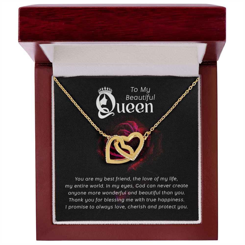 To My Beautiful Queen You Are My Best Friend Inseparable Necklace-Express Your Love Gifts