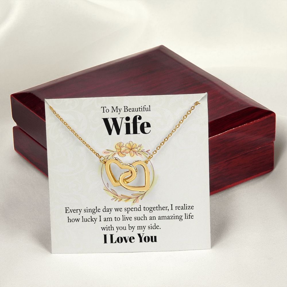To My Beautiful Wife Every Single Day We Spend Together Inseparable Necklace-Express Your Love Gifts