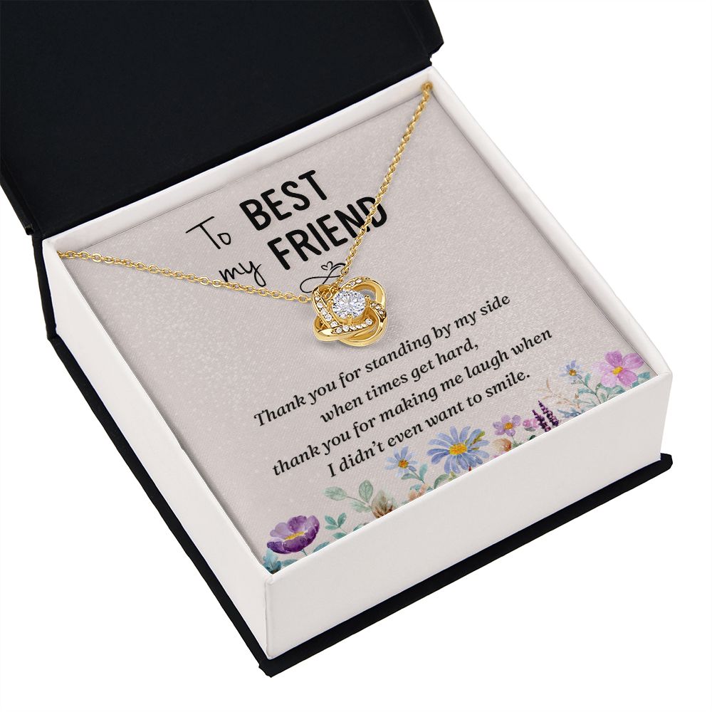 To My Best Friend Thank you Infinity Knot Necklace Message Card-Express Your Love Gifts