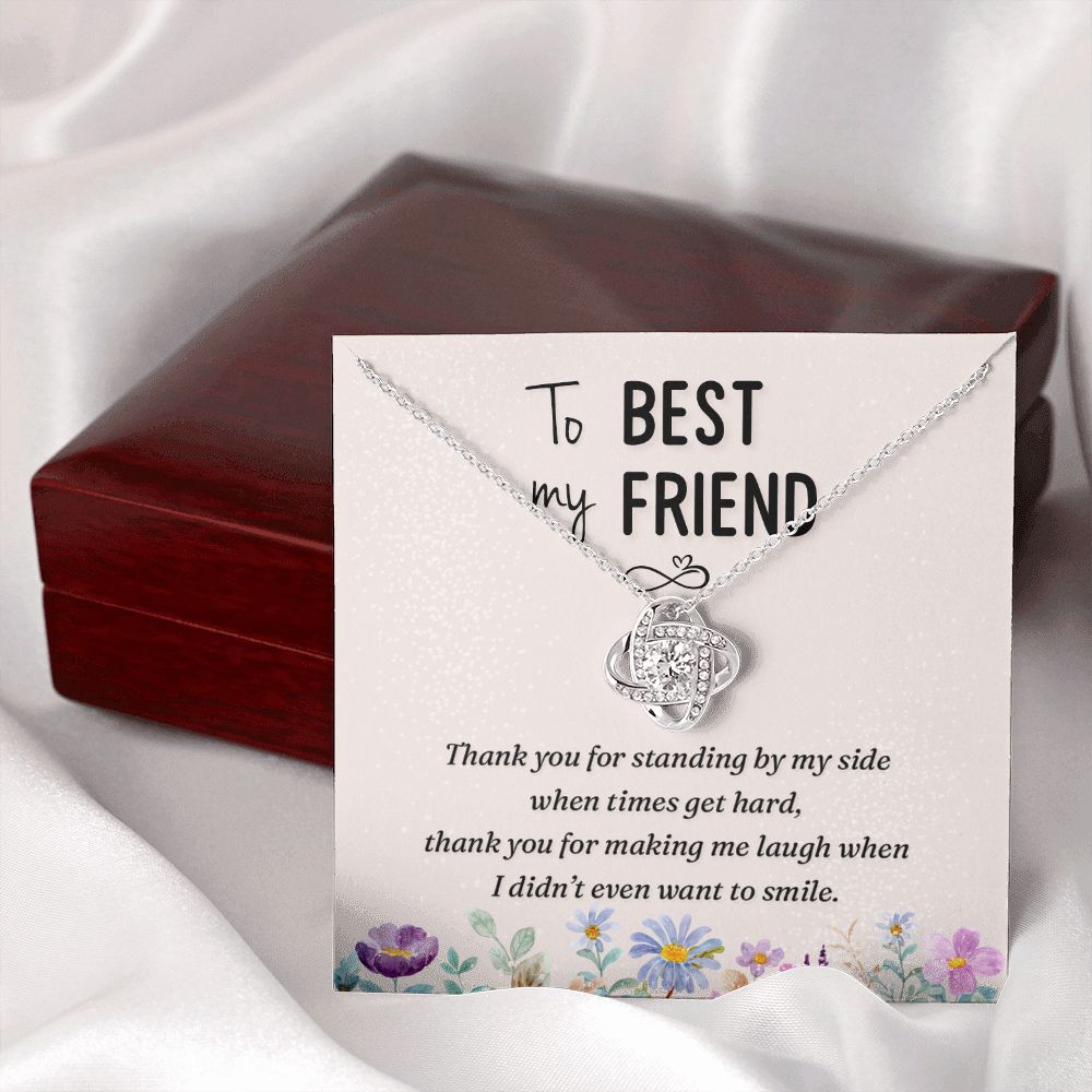 To My Best Friend Thank you Infinity Knot Necklace Message Card-Express Your Love Gifts