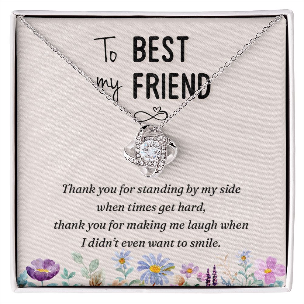 To My Best Friend Thank you Infinity Knot Necklace Message Card-Express Your Love Gifts