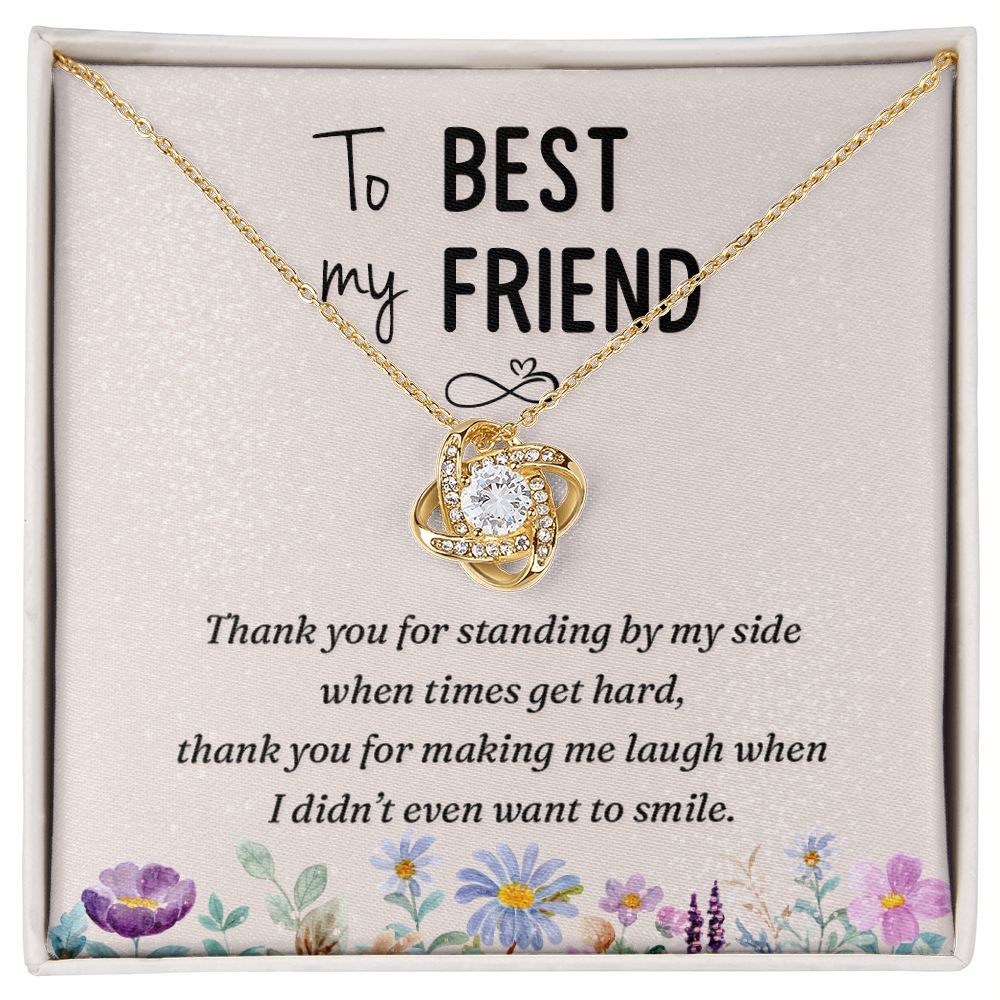 To My Best Friend Thank you Infinity Knot Necklace Message Card-Express Your Love Gifts