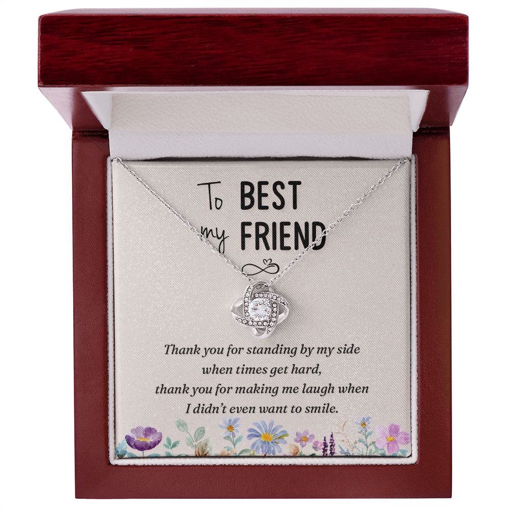 To My Best Friend Thank you Infinity Knot Necklace Message Card-Express Your Love Gifts