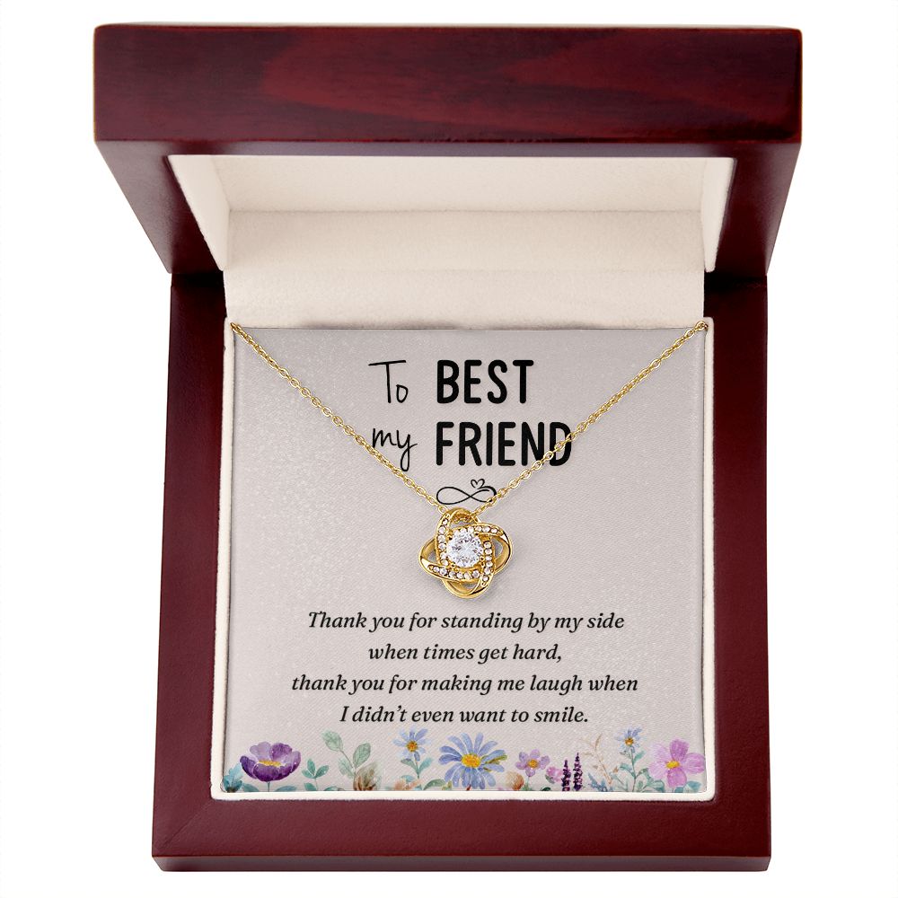 To My Best Friend Thank you Infinity Knot Necklace Message Card-Express Your Love Gifts