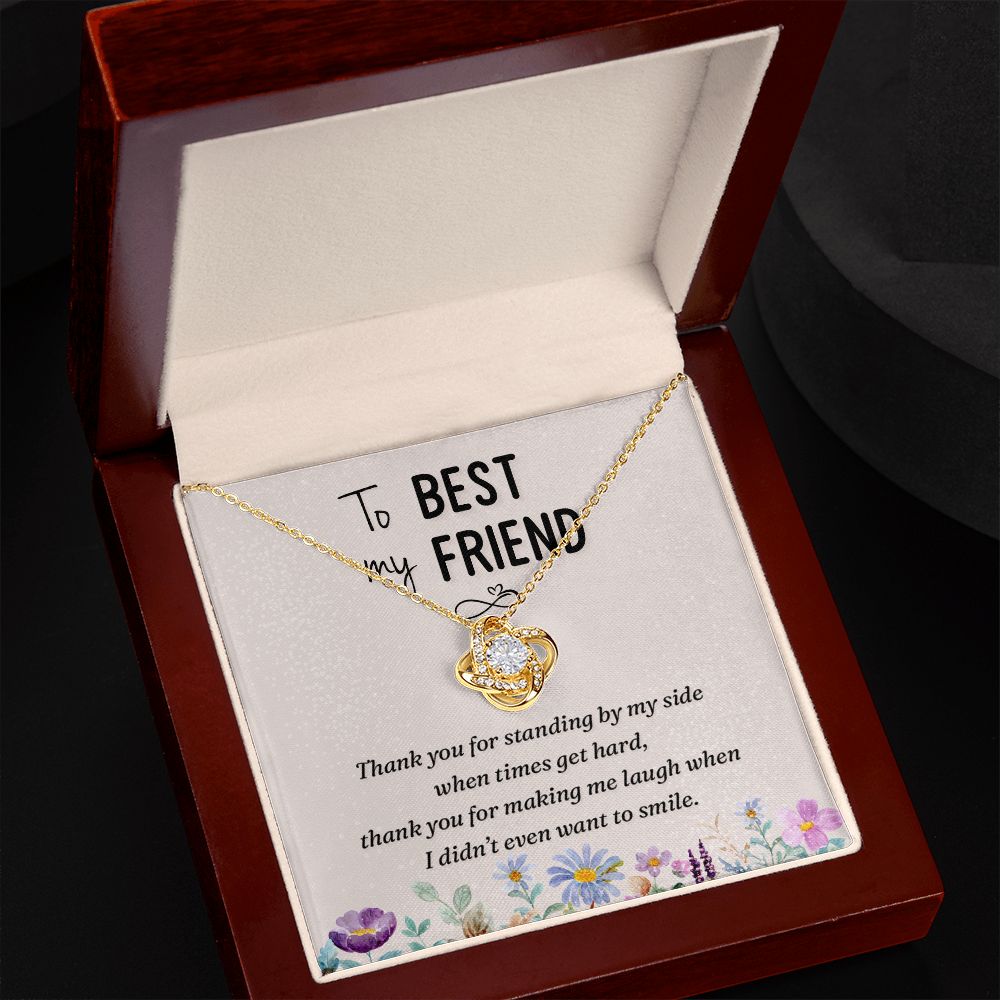 To My Best Friend Thank you Infinity Knot Necklace Message Card-Express Your Love Gifts