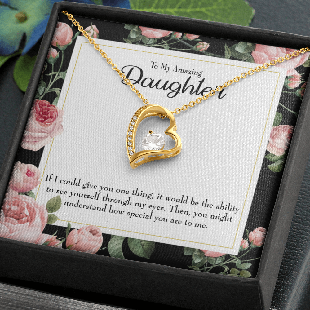 To My Daughter Ability to See Forever Necklace w Message Card-Express Your Love Gifts