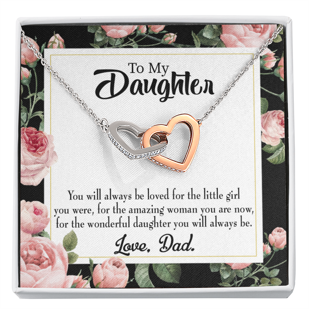 To My Daughter Always be Dad's Little Girl Inseparable Necklace-Express Your Love Gifts