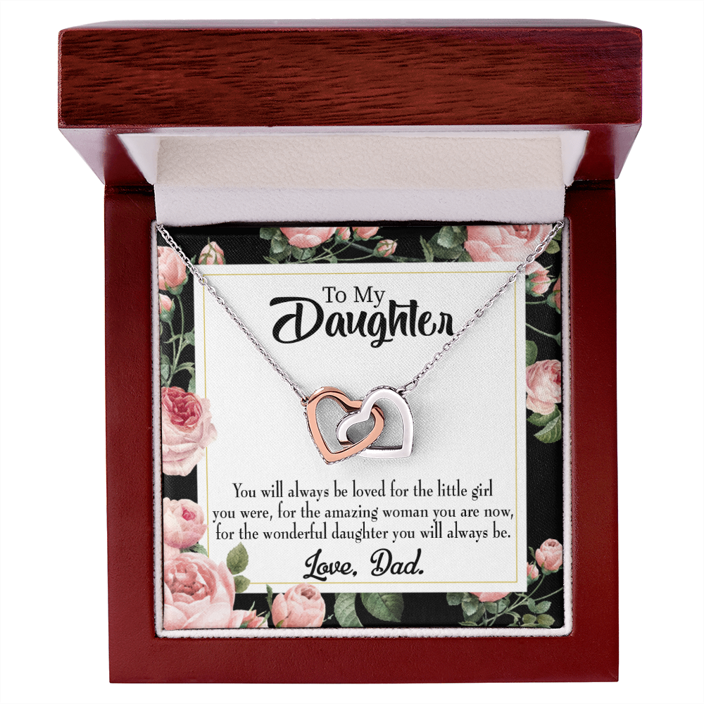To My Daughter Always be Dad's Little Girl Inseparable Necklace-Express Your Love Gifts
