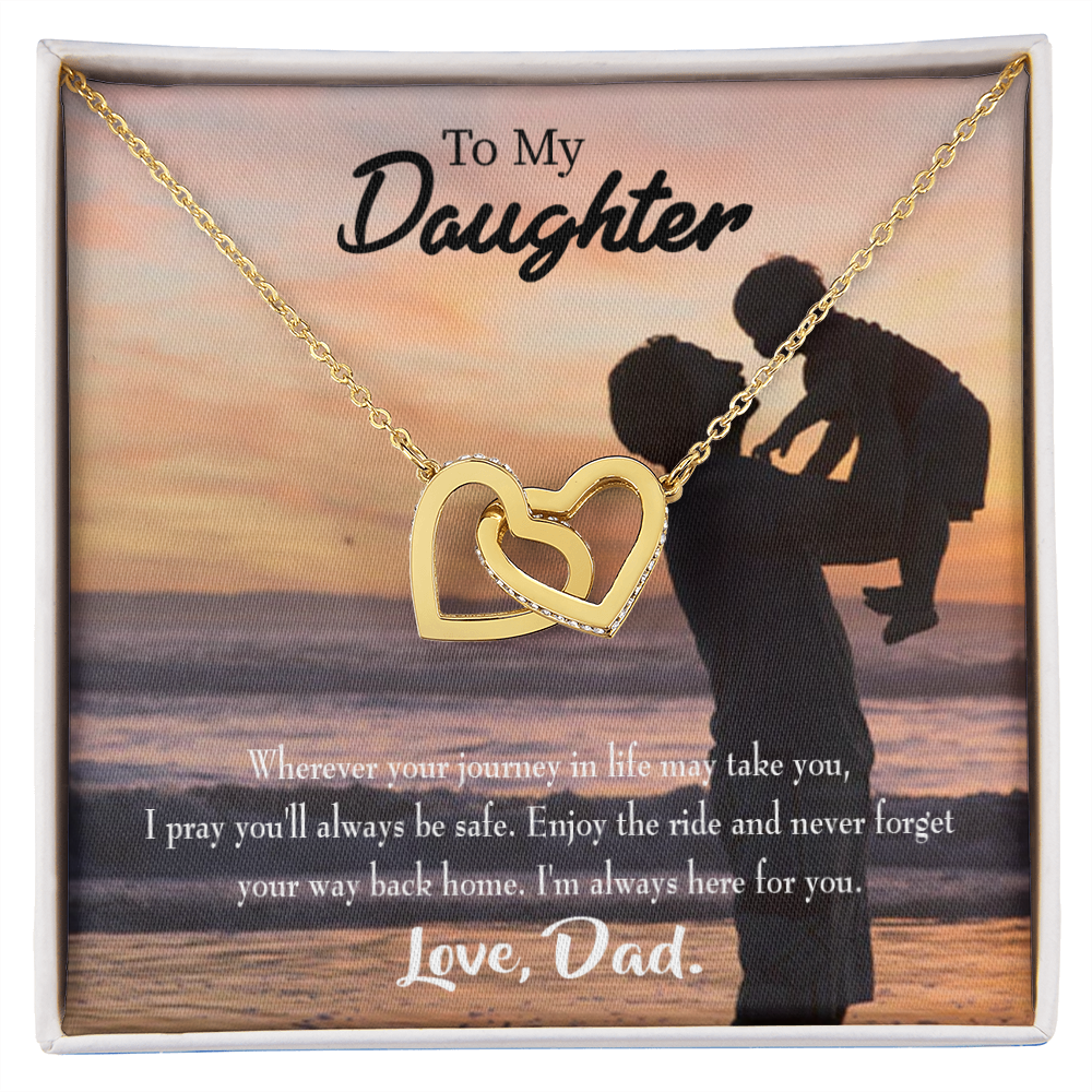 To My Daughter Always Here For You From Dad Inseparable Necklace-Express Your Love Gifts