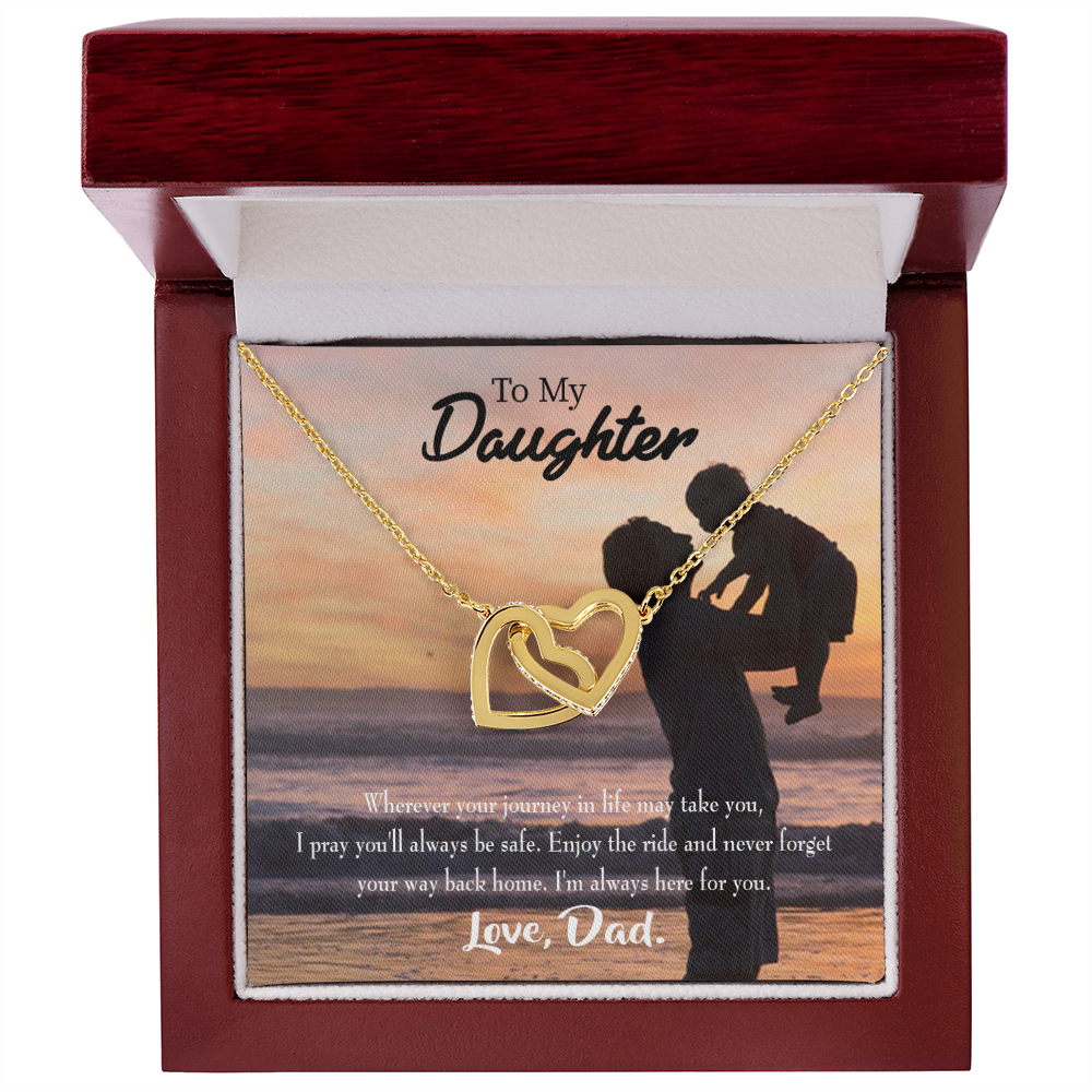 To My Daughter Always Here For You From Dad Inseparable Necklace-Express Your Love Gifts