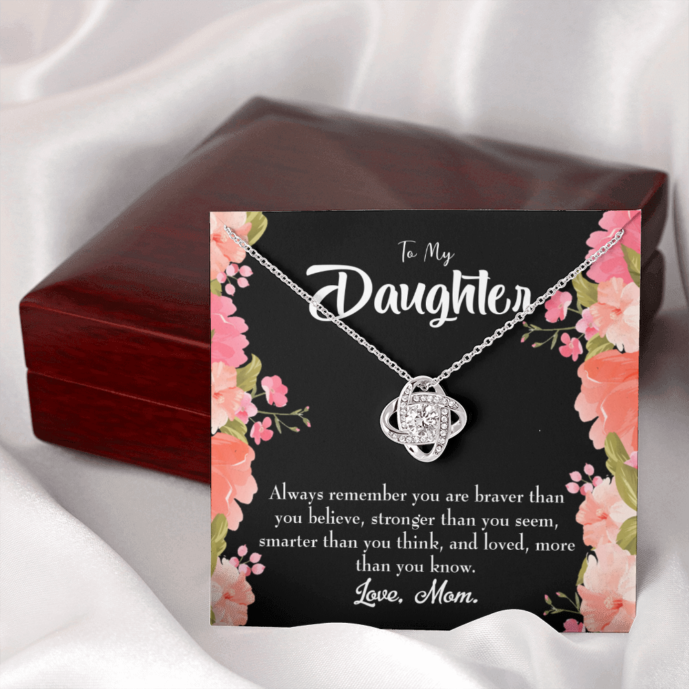 To My Daughter Always Remember From Mom Always Infinity Knot Necklace Message Card-Express Your Love Gifts