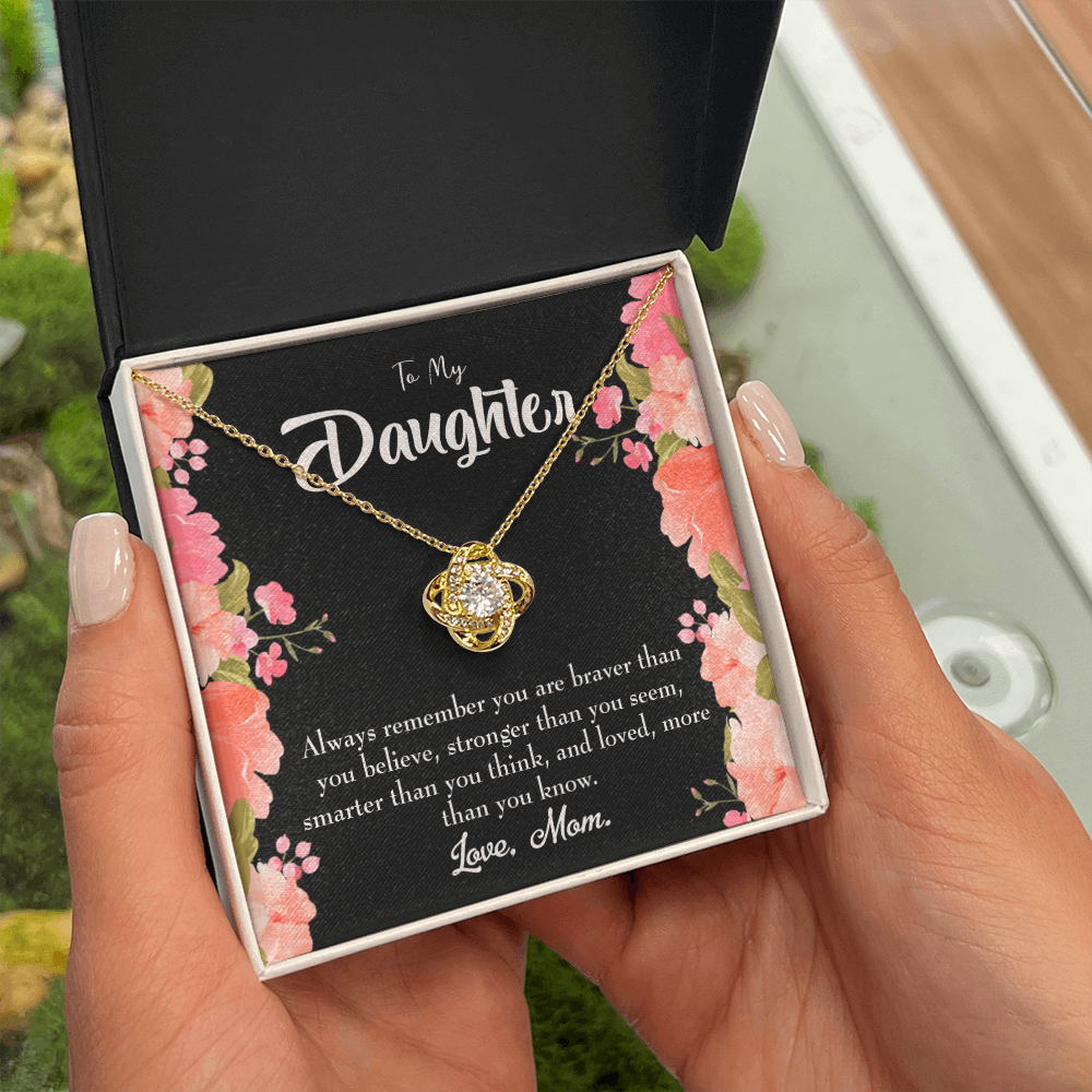 To My Daughter Always Remember From Mom Always Infinity Knot Necklace Message Card-Express Your Love Gifts