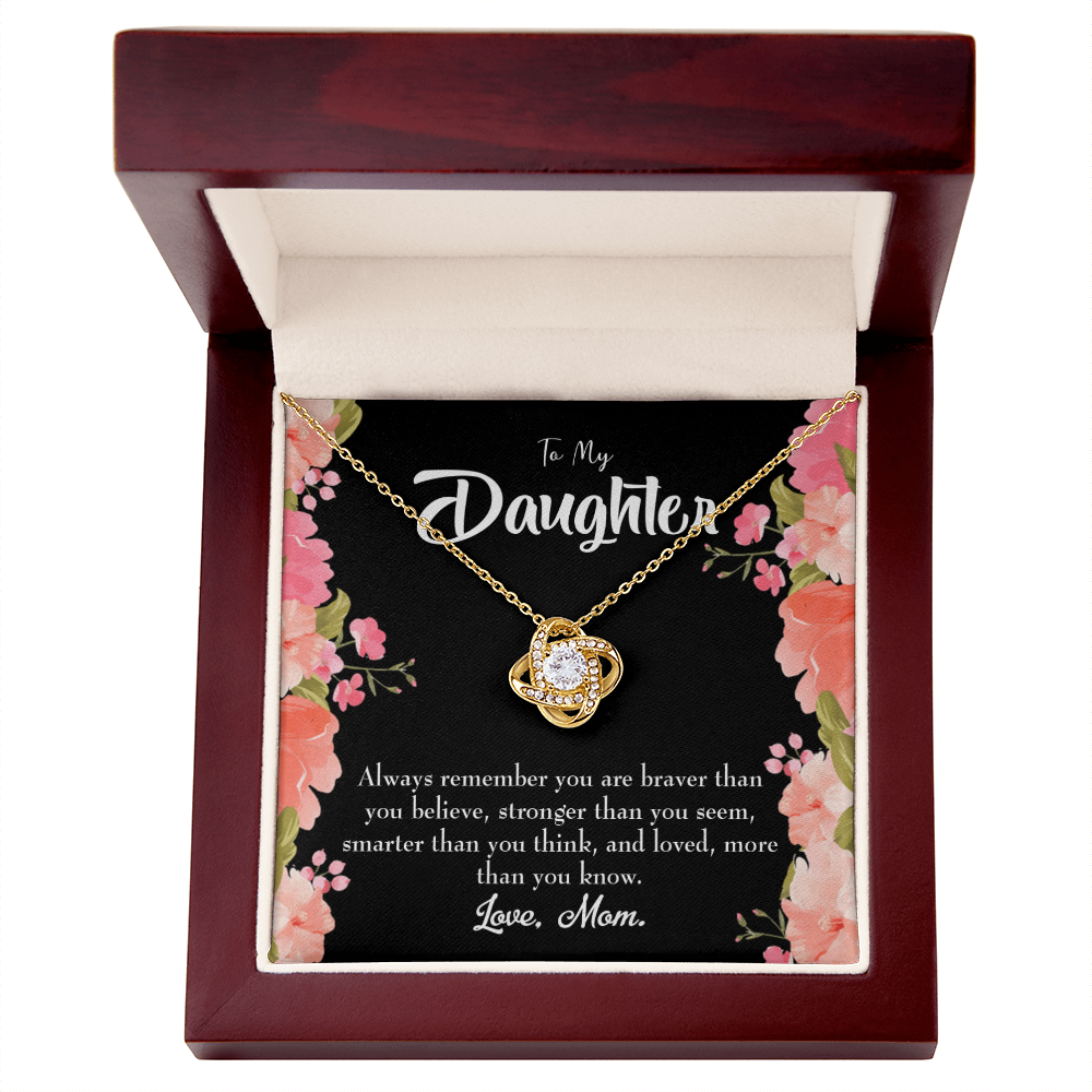 To My Daughter Always Remember From Mom Always Infinity Knot Necklace Message Card-Express Your Love Gifts