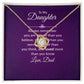 To My Daughter Always Remember Infinity Knot Necklace Message Card-Express Your Love Gifts
