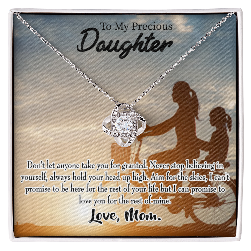 To My Daughter Always There For You From Mom Infinity Knot Necklace Message Card-Express Your Love Gifts