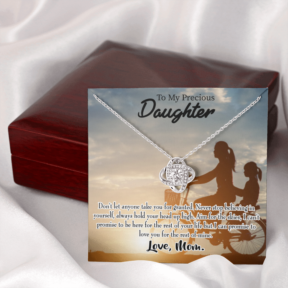 To My Daughter Always There For You From Mom Infinity Knot Necklace Message Card-Express Your Love Gifts