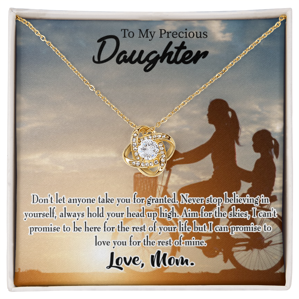 To My Daughter Always There For You From Mom Infinity Knot Necklace Message Card-Express Your Love Gifts