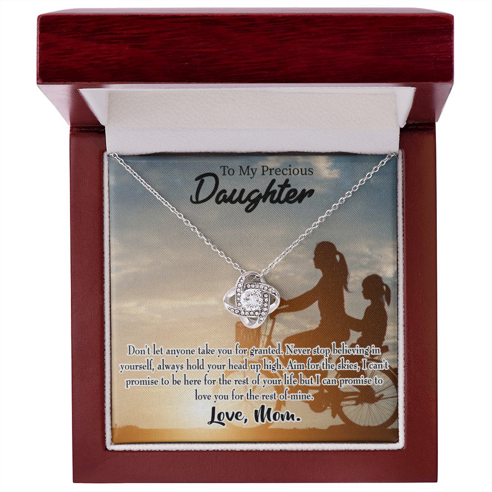 To My Daughter Always There For You From Mom Infinity Knot Necklace Message Card-Express Your Love Gifts